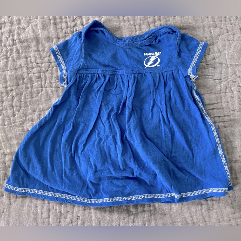 Colosseum Tampa Bay Lightning Blue Dress Romper Bodysuit 6-12 Months NHL HOCKEY